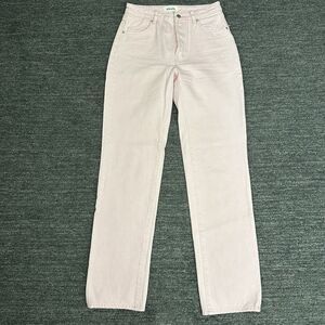 Rolla's Jeans Women 26 Pink Denim Classic Straight Leg Cotton Australia 14312